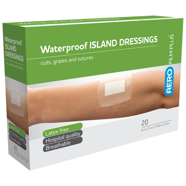 Waterproof Island Dressing Range-Water Proof Wound Dressing-AERO-6 x 7cm Box 20-Assurance Training and Sales