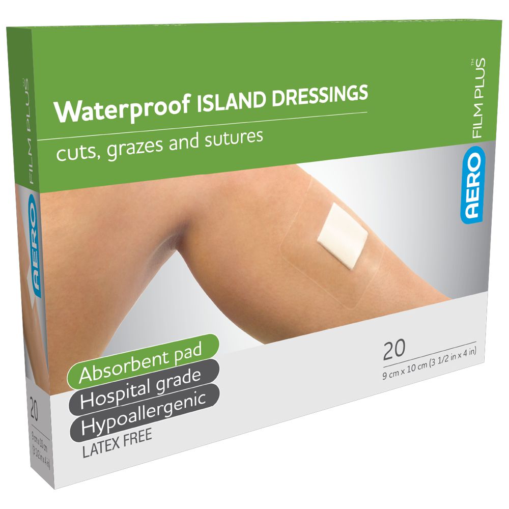 Waterproof Island Dressing Range-Water Proof Wound Dressing-AERO-9 x 10cm Box 20-Assurance Training and Sales