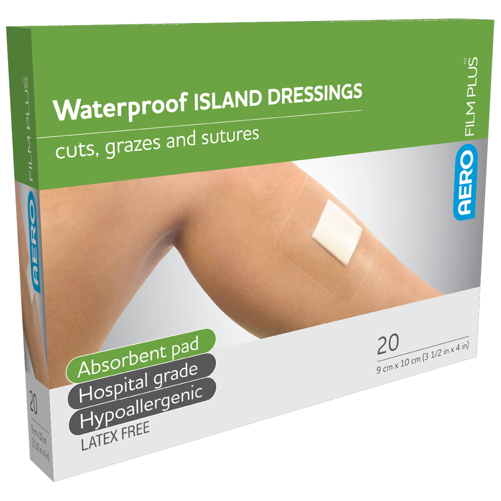 Waterproof Island Dressing Range-Water Proof Wound Dressing-AERO-9 x 10cm Box 20-Assurance Training and Sales