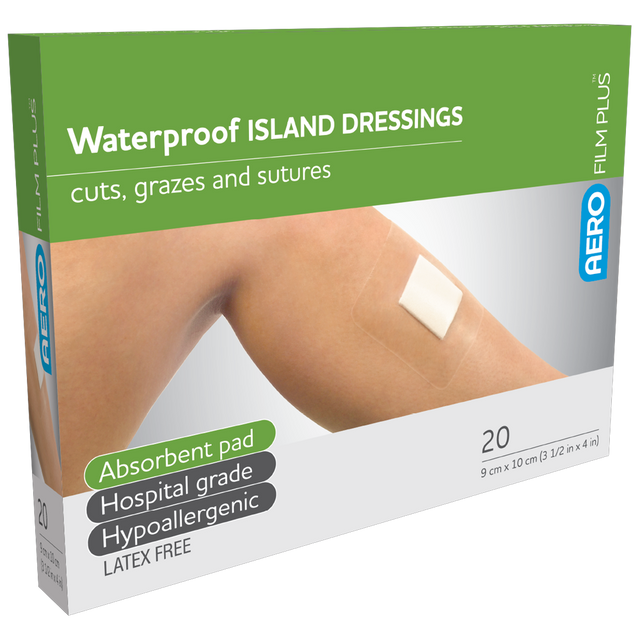 Waterproof Island Dressing Range-Water Proof Wound Dressing-AERO-9 x 10cm Box 20-Assurance Training and Sales