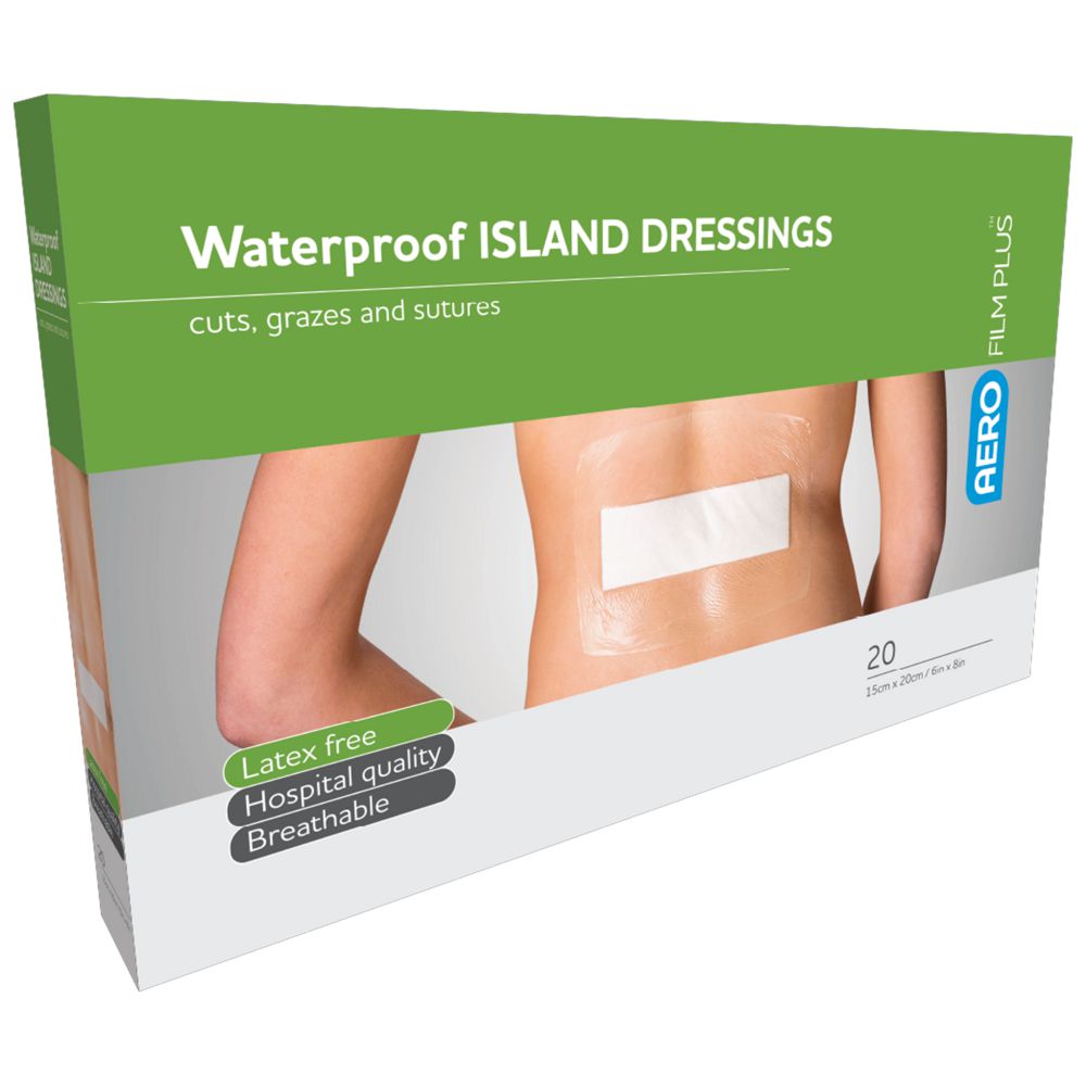 Waterproof Island Dressing Range-Water Proof Wound Dressing-AERO-15 x 20cm Box 20-Assurance Training and Sales