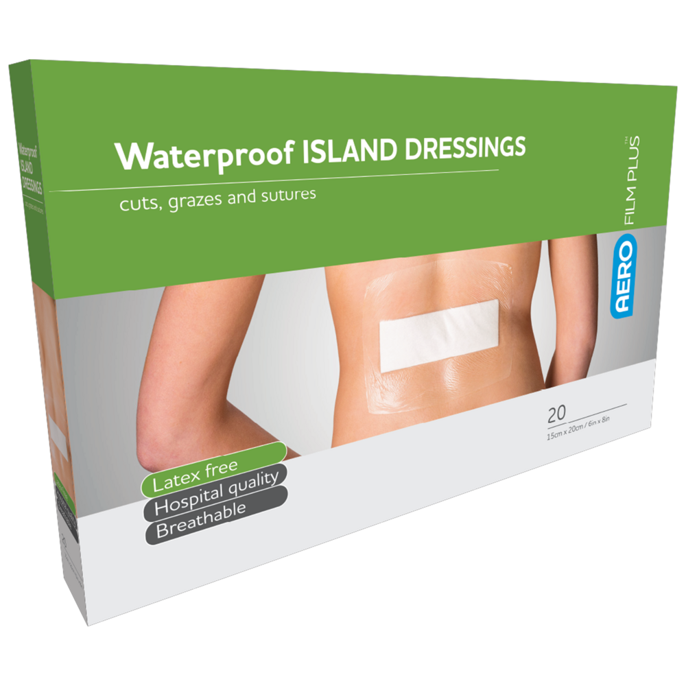 Waterproof Island Dressing Range-Water Proof Wound Dressing-AERO-15 x 20cm Box 20-Assurance Training and Sales