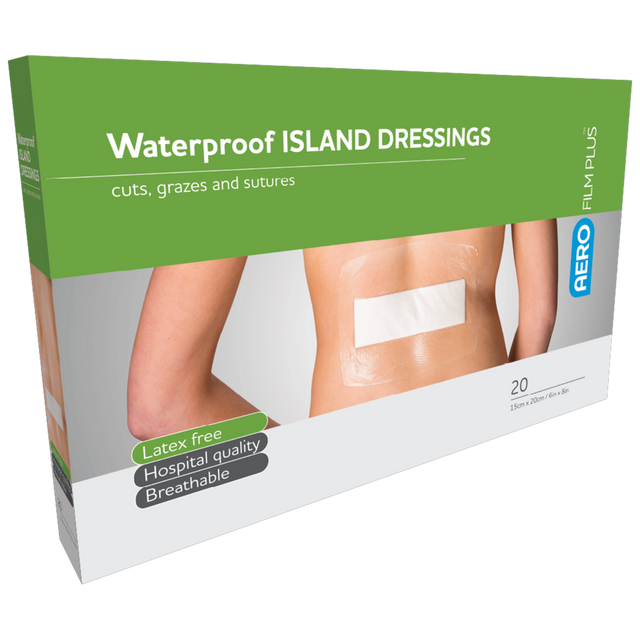 Waterproof Island Dressing Range-Water Proof Wound Dressing-AERO-15 x 20cm Box 20-Assurance Training and Sales