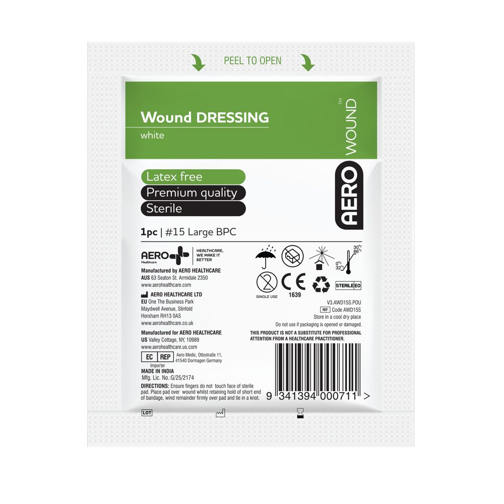 Wound Dressings-Wound Dressing-AERO-#15 (18 x 18cm) single-Assurance Training and Sales