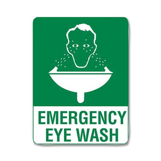 Small Poly Emergency Eyewash Sign 30 x 22.5cm