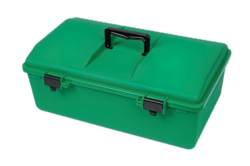 AEROCASE Large Green Plastic Tacklebox with 1 Liftout Tray