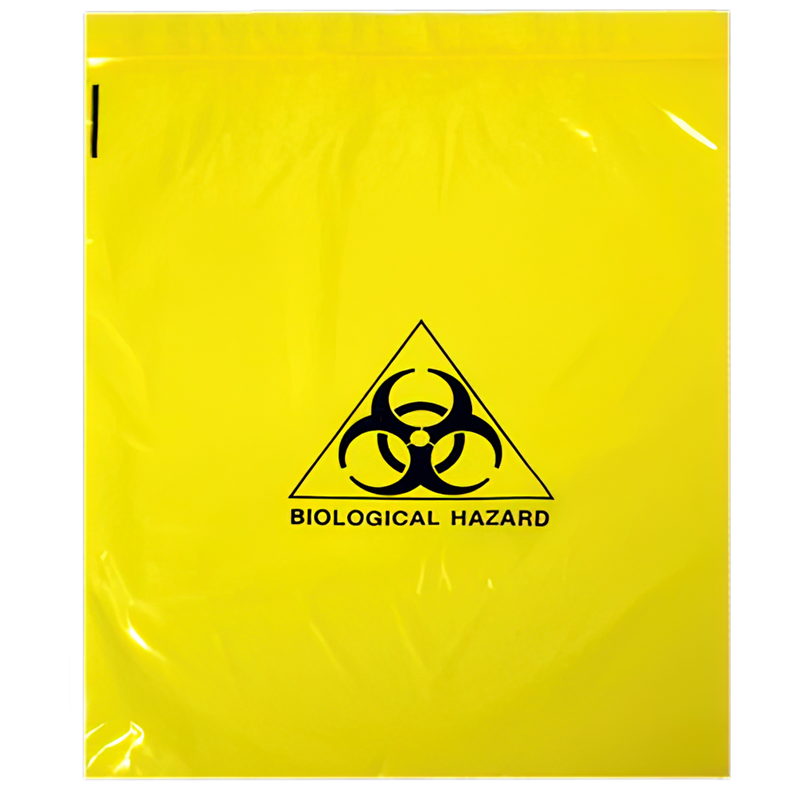 AEROHAZARD Biohazard Clinical Waste Bag 4L - Press Seal, 30um (250 x 300mm)